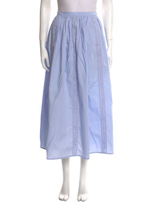 Iris & Ink Embroidered Accent Midi Length Skirt