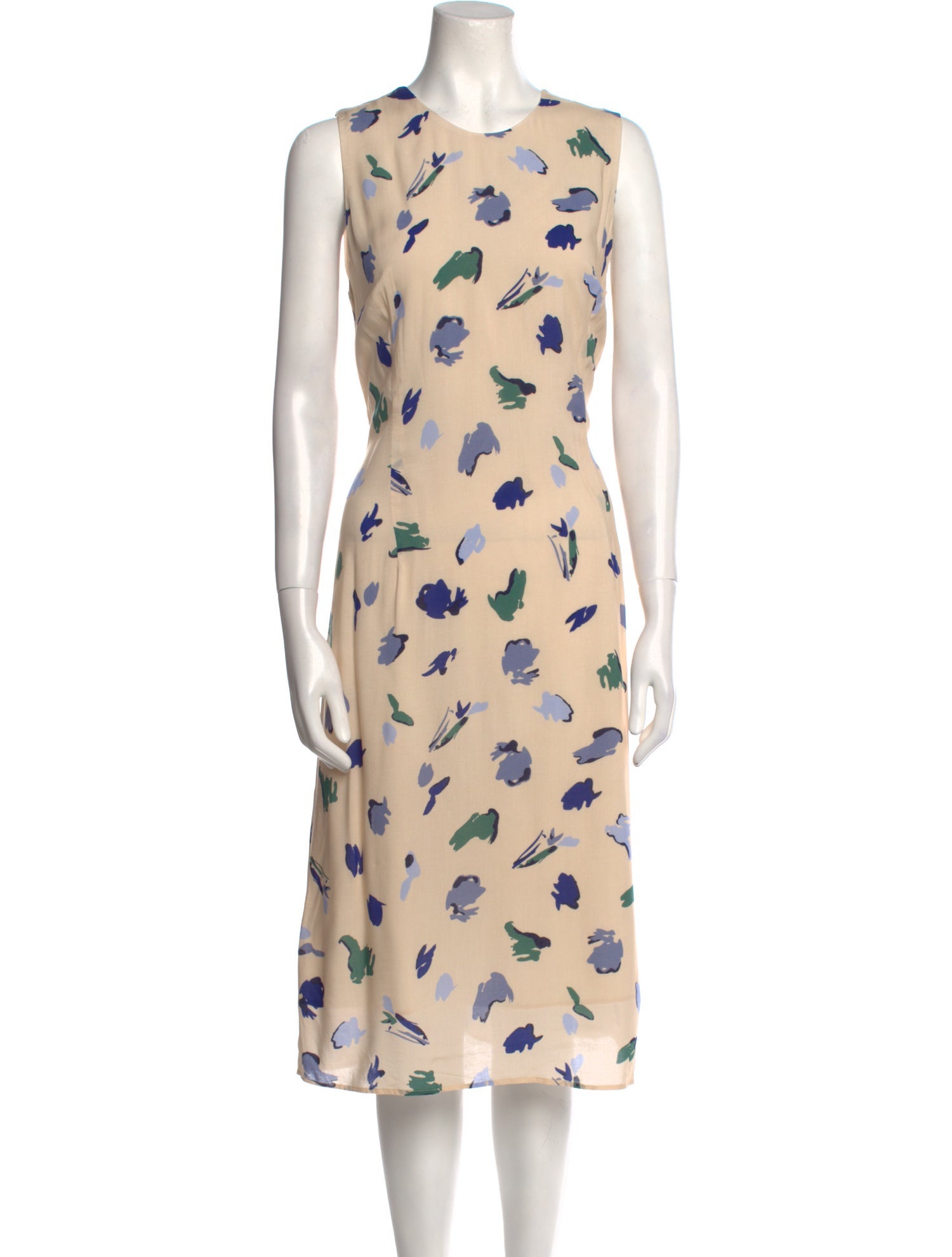 Iris & Ink Printed Midi Length Dress w/ Tags