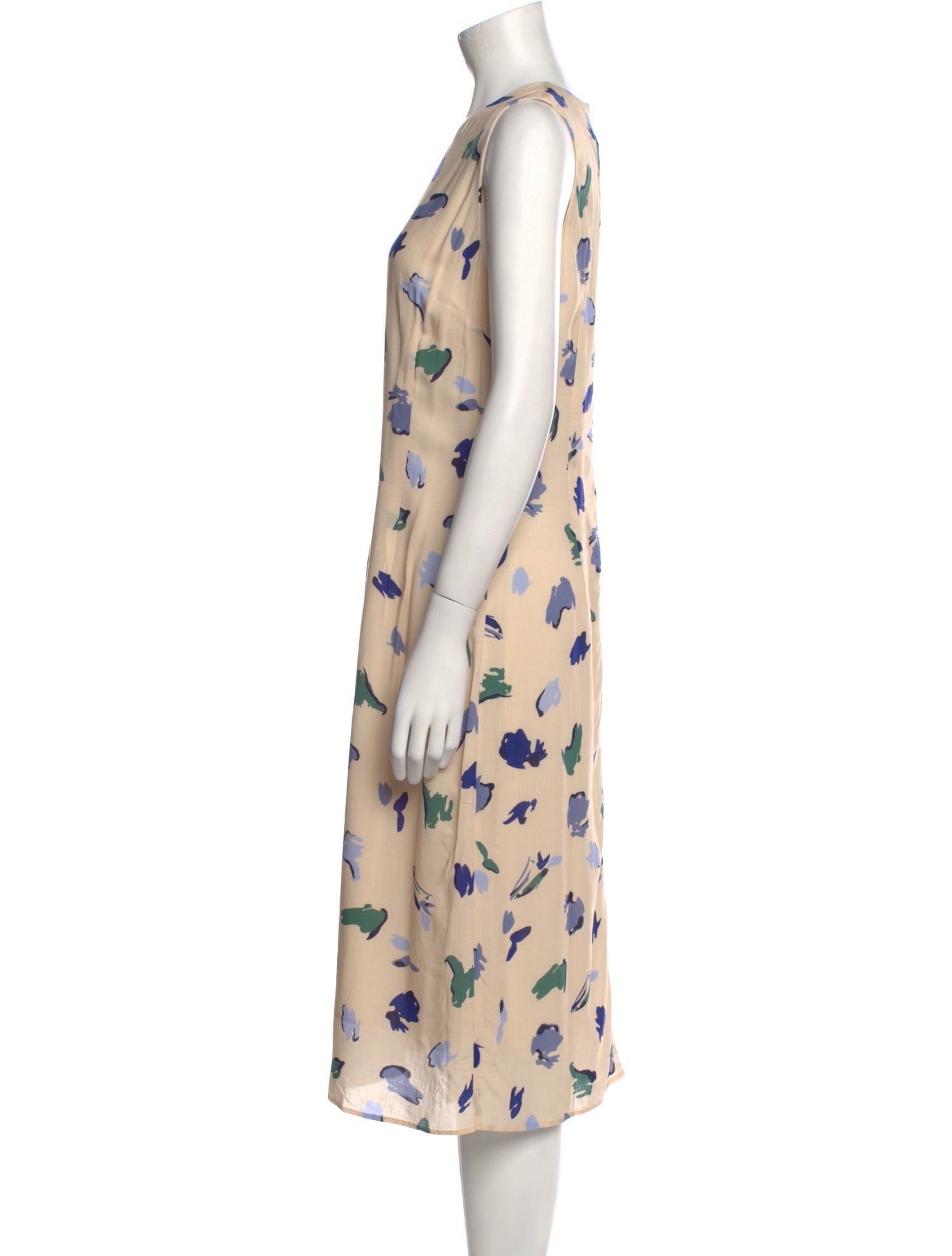 Iris & Ink Printed Midi Length Dress w/ Tags