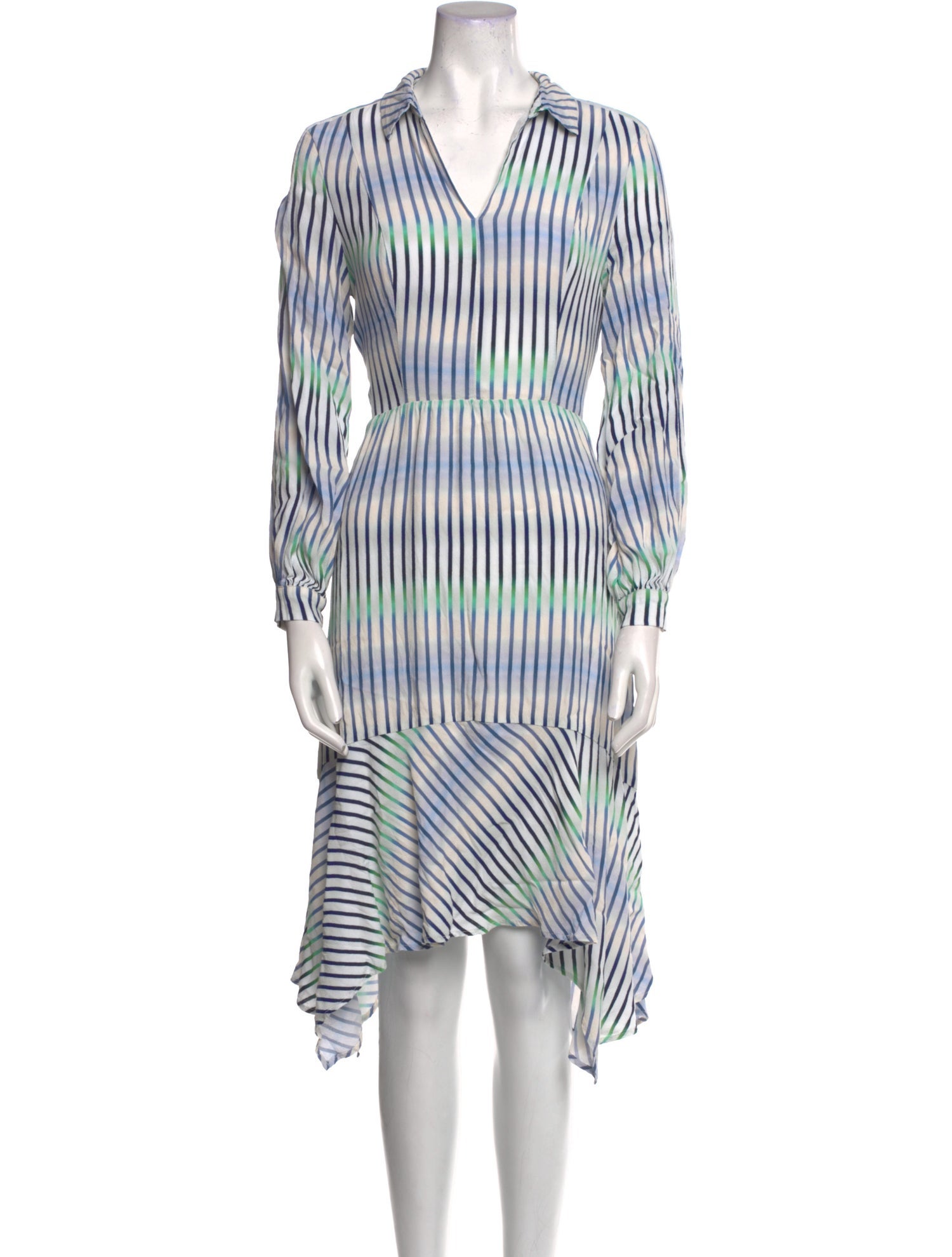 Iris & Ink Striped Midi Length Dress