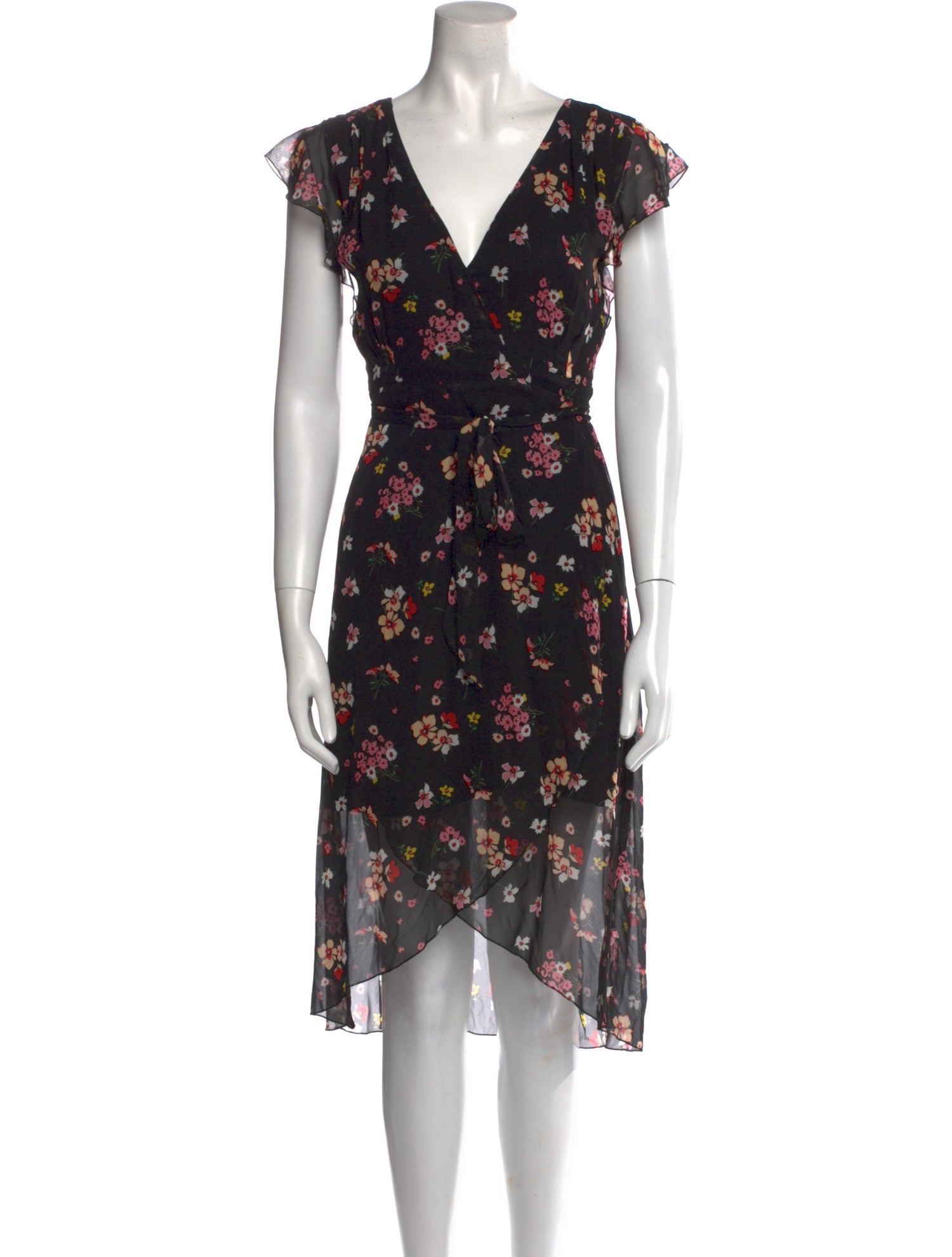 Iris & Ink Floral Print Knee-Length Dress