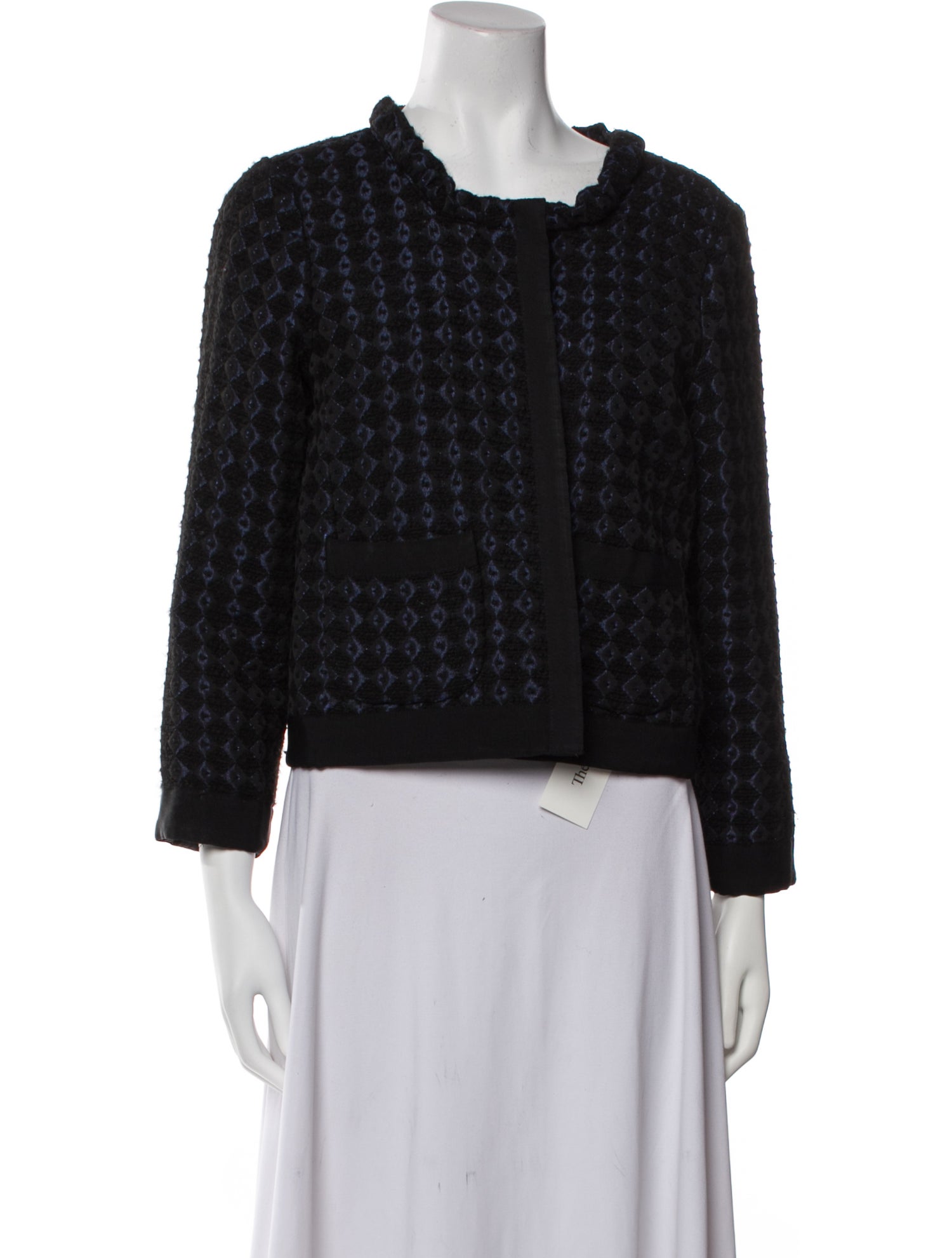 Iris & Ink Tweed Pattern Evening Jacket