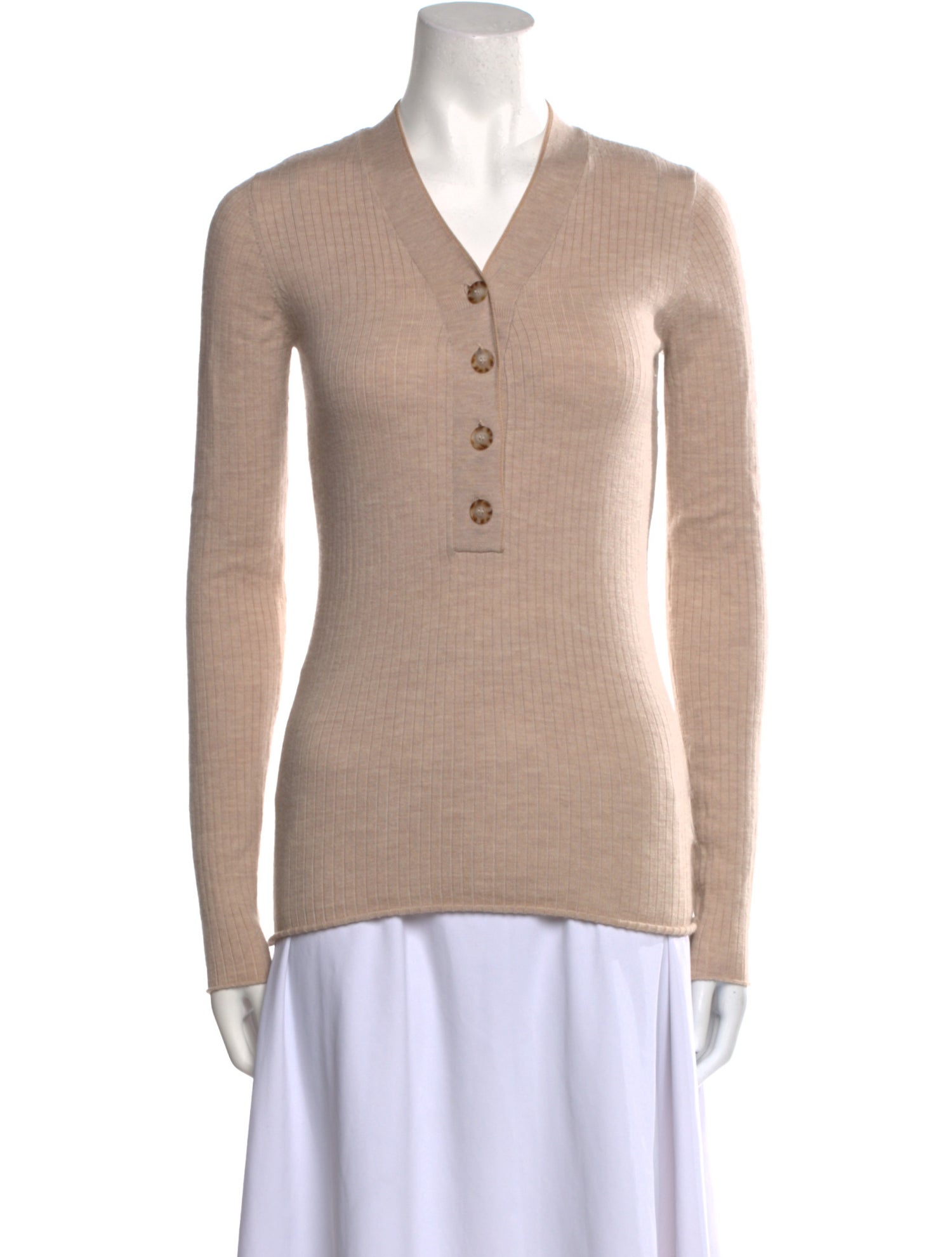 Iris & Ink Wool V-Neck Sweater