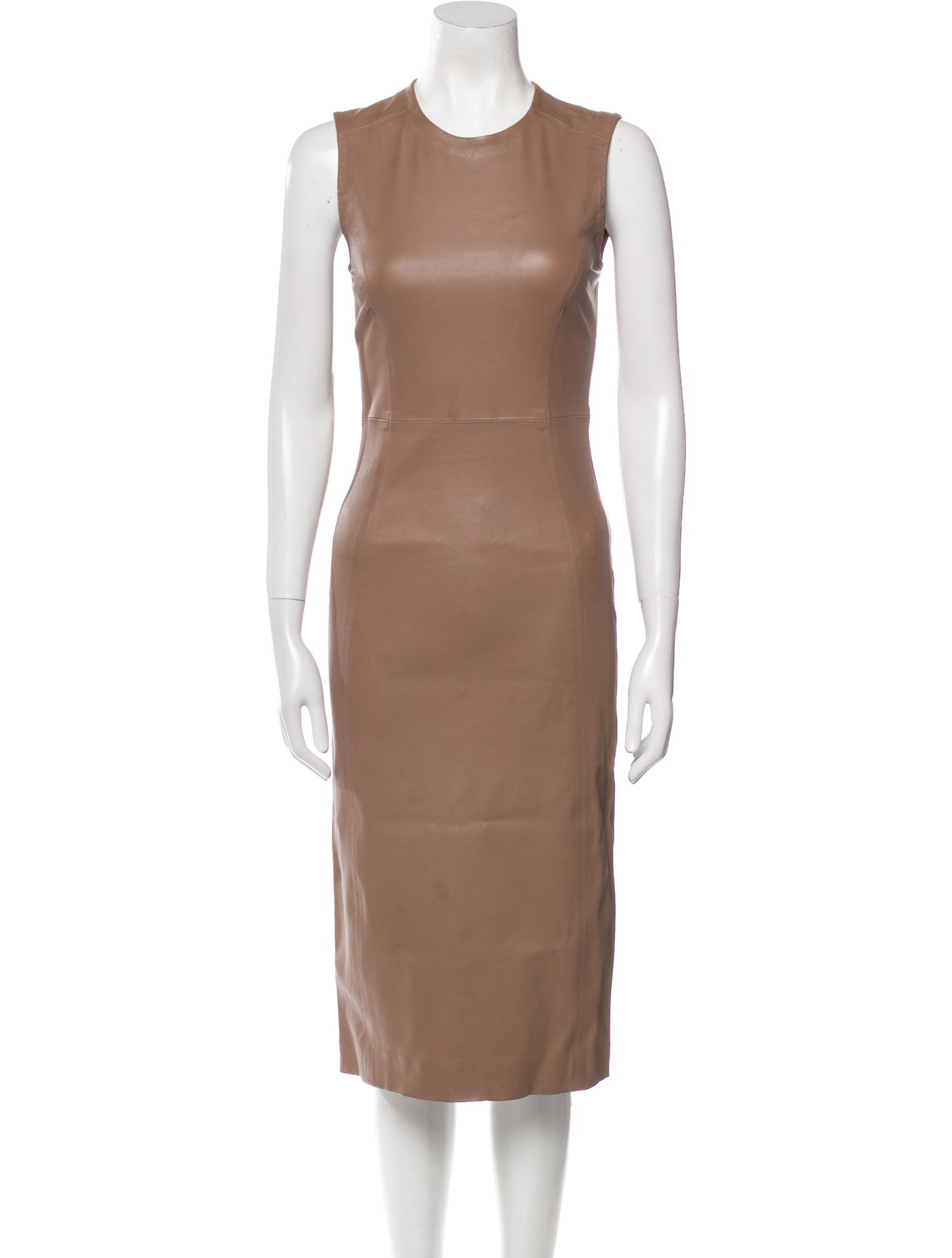 Iris & Ink Lambskin Midi Length Dress