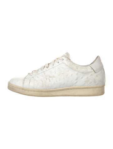 Iris & Ink Sneakers Embossed Leather Embroidered Accent IT 37 | 7