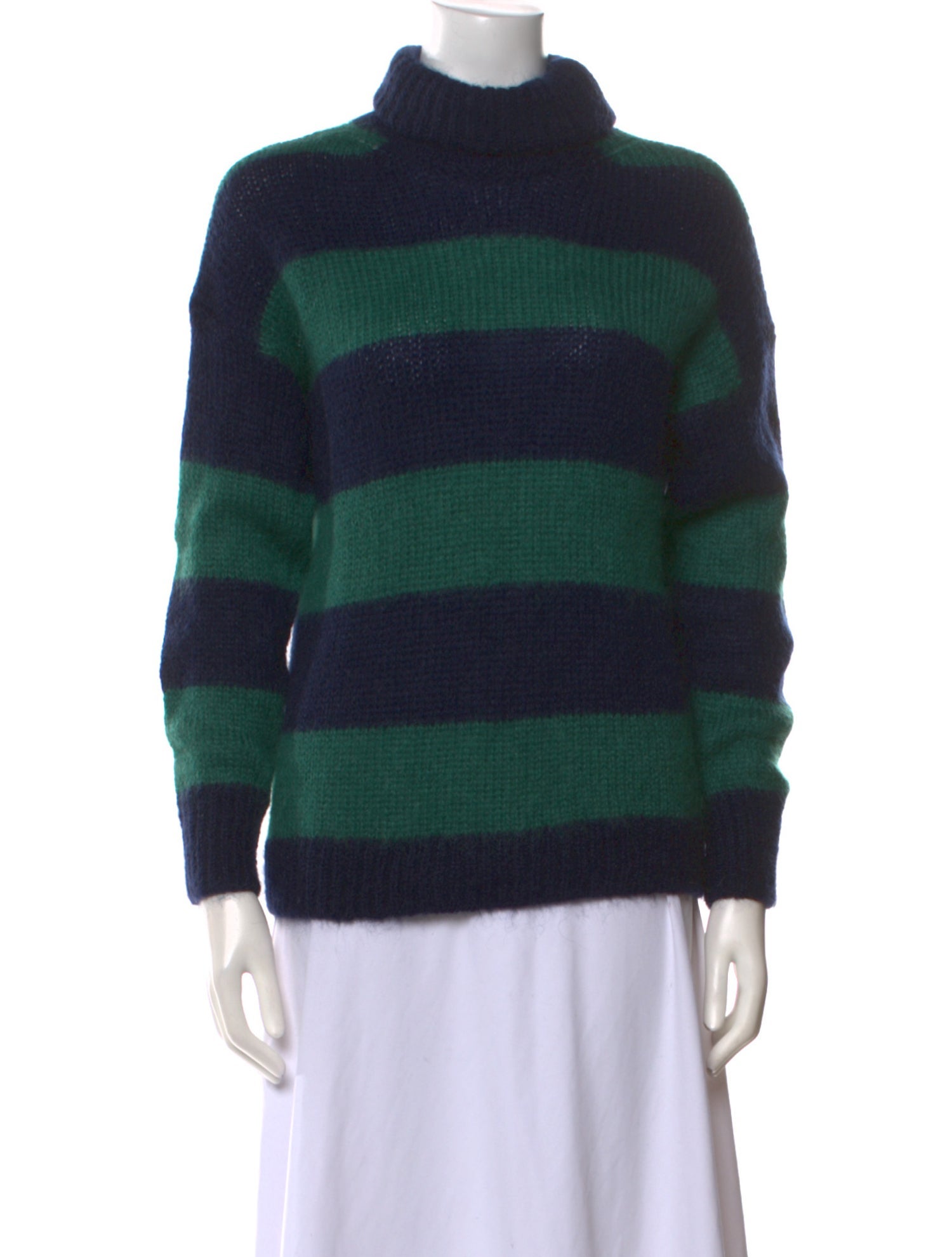 Iris & Ink Striped Turtleneck Sweater
