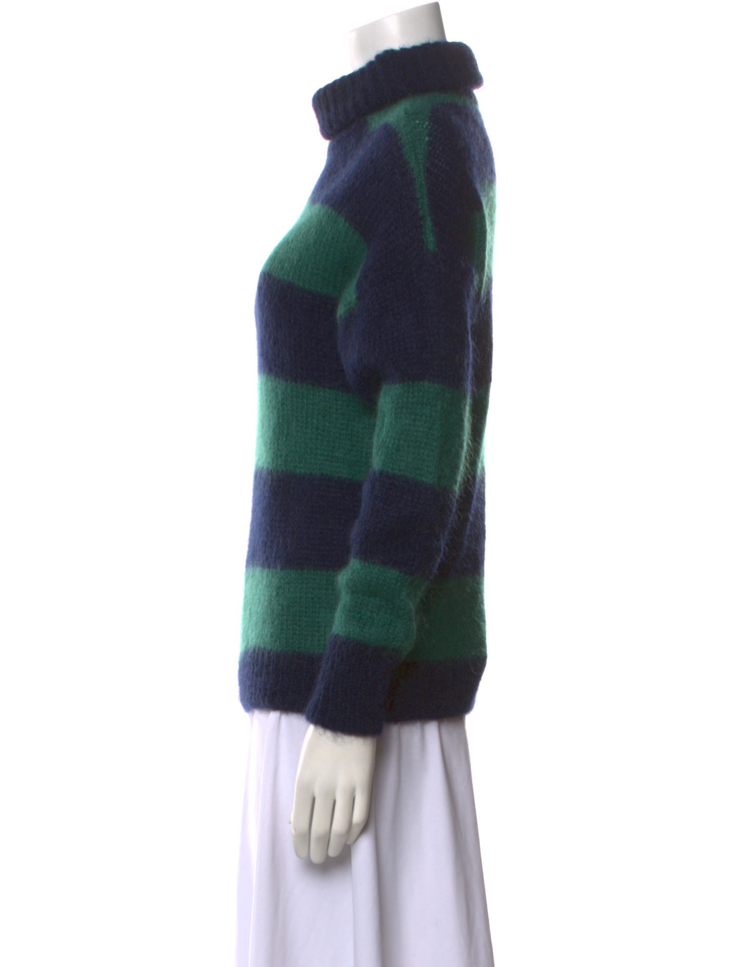 Iris & Ink Striped Turtleneck Sweater