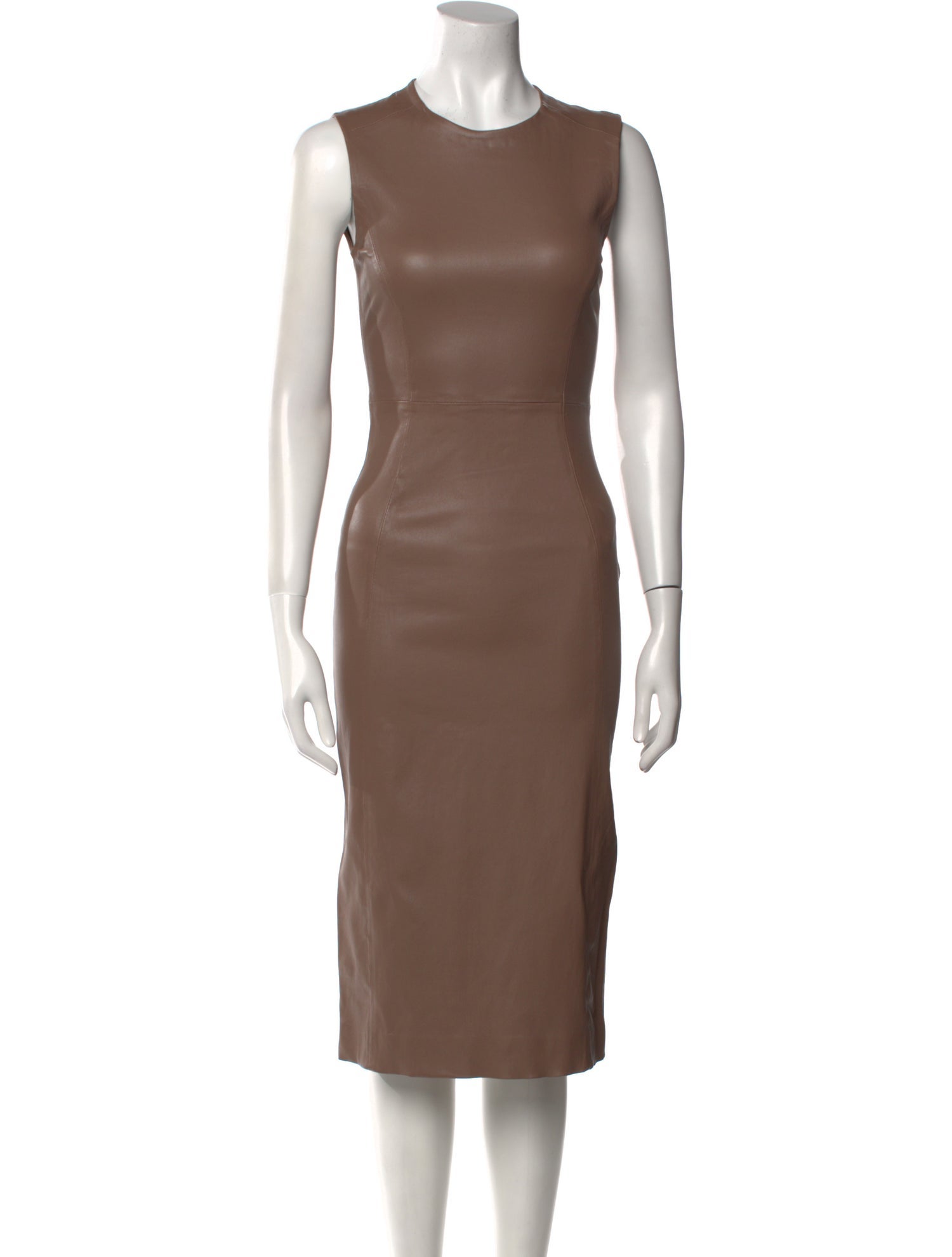 Iris & Ink Lambskin Midi Length Dress