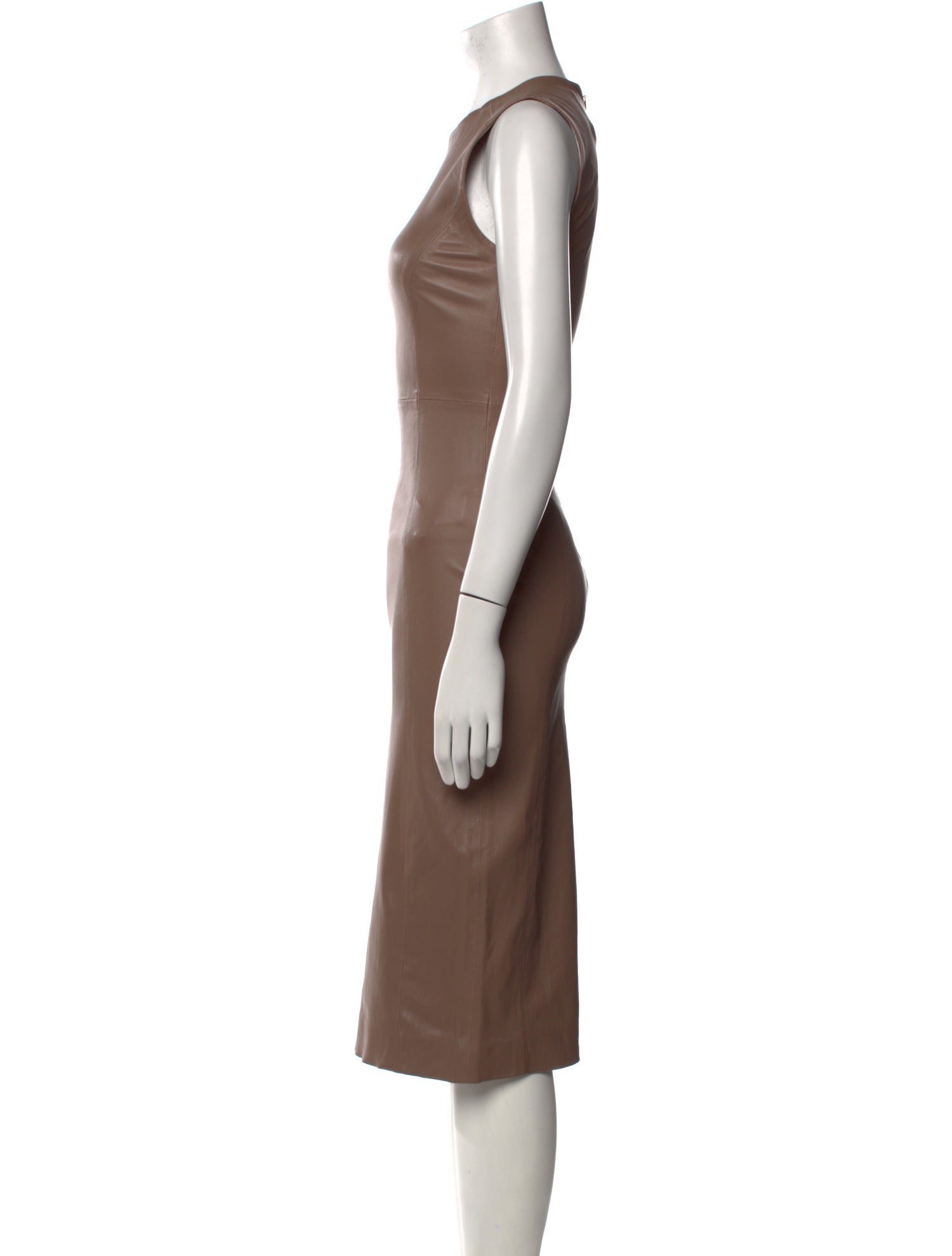 Iris & Ink Lambskin Midi Length Dress