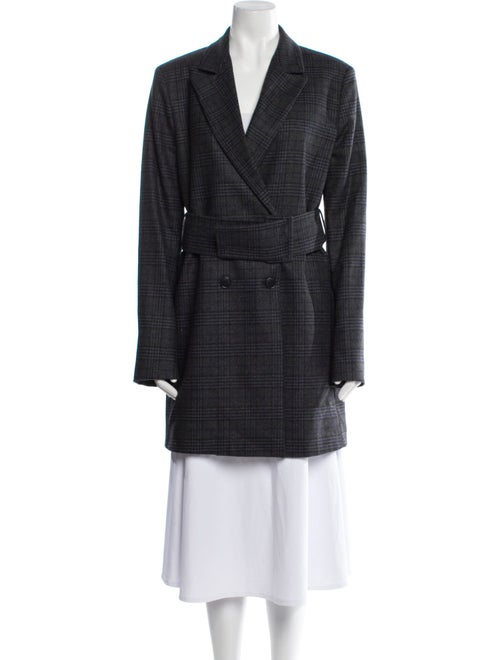 Iris & Ink Plaid Print Peacoat