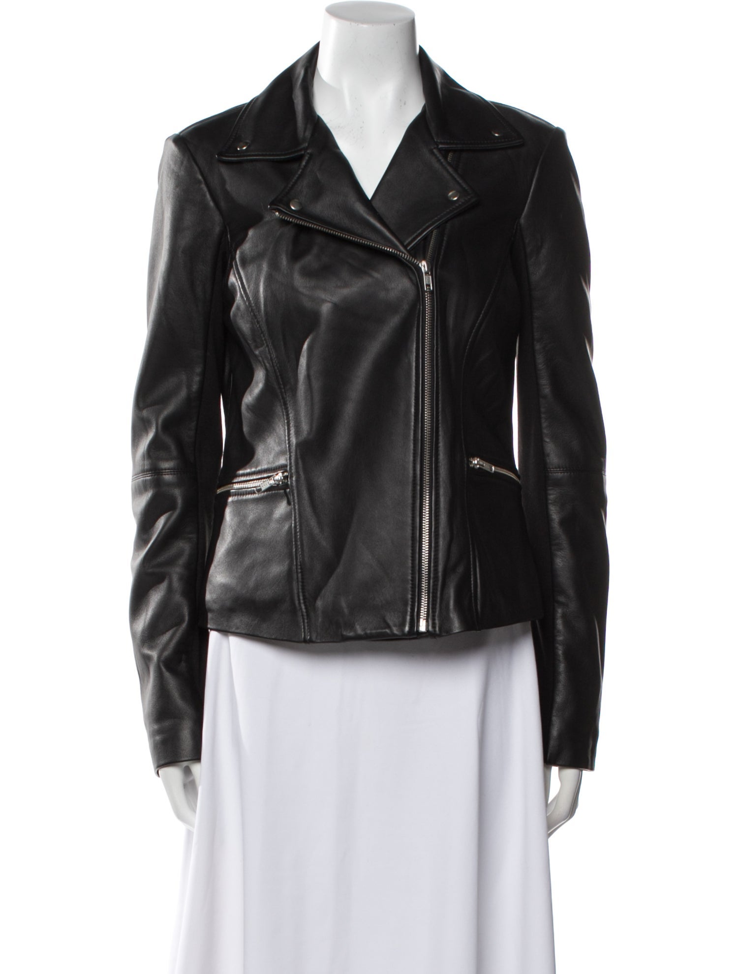 Iris & Ink Lamb Leather Biker Jacket