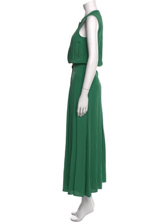 Iris & Ink Crew Neck Long Dress