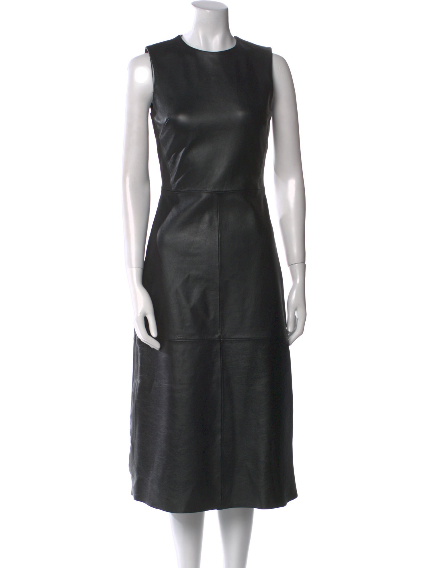 Iris & Ink Lamb Leather Midi Length Dress