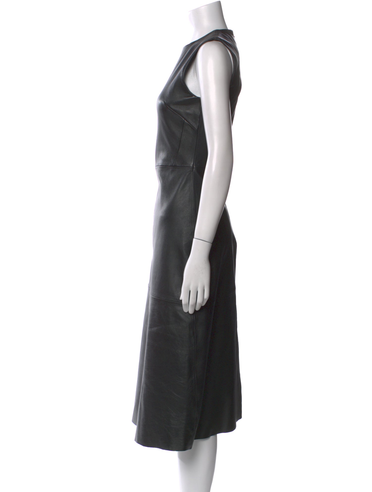 Iris & Ink Lamb Leather Midi Length Dress