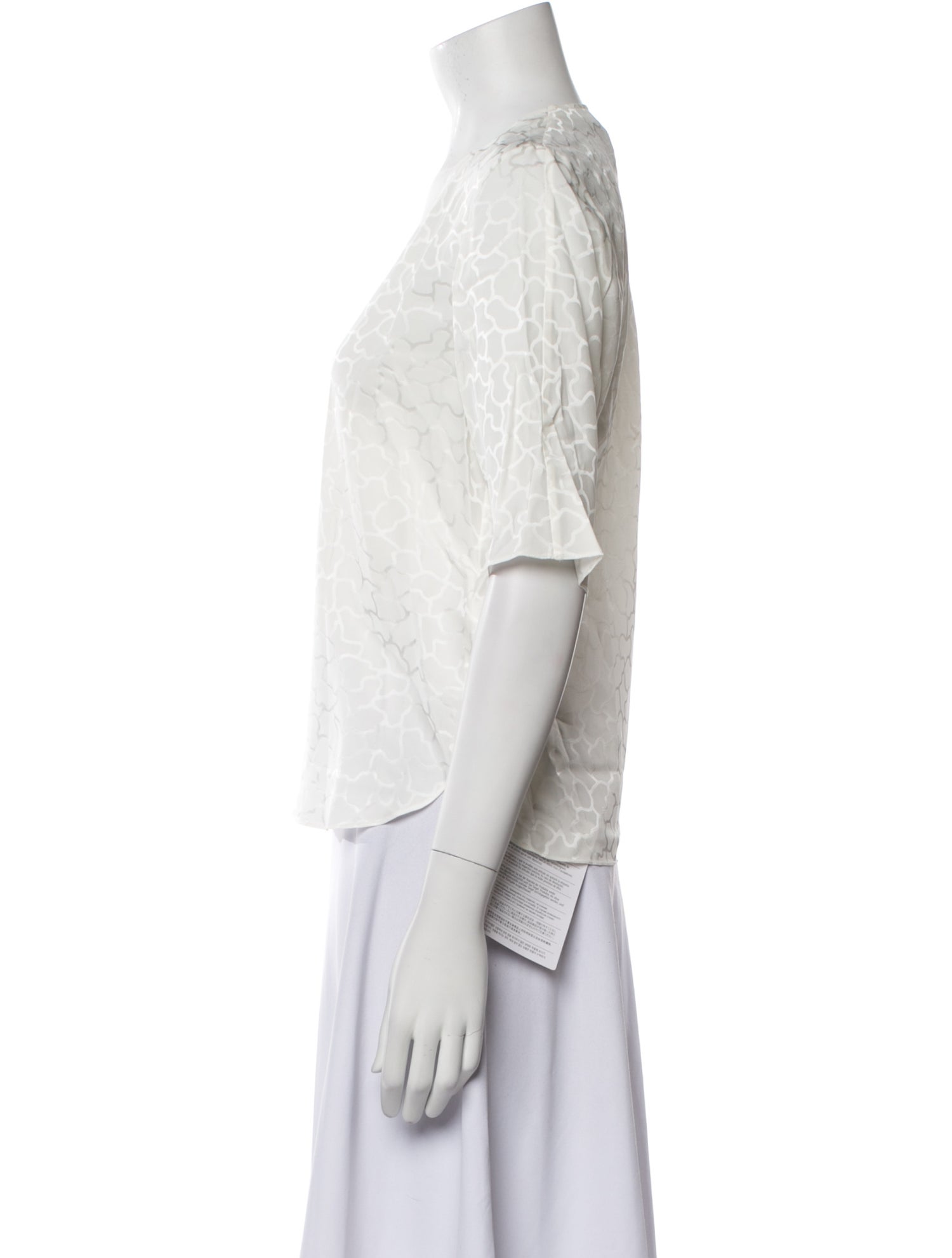 Iris & Ink V-Neck Three-Quarter Sleeve Blouse w/ Tags