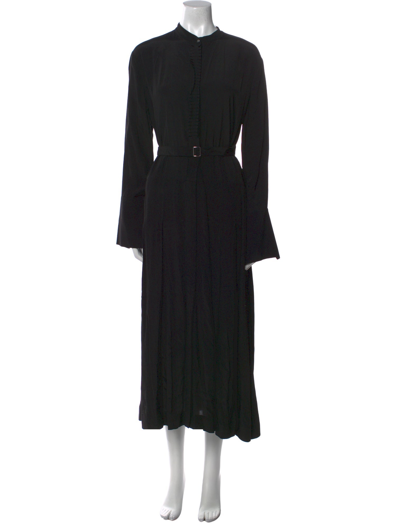 Iris & Ink Mock Neck Midi Length Dress