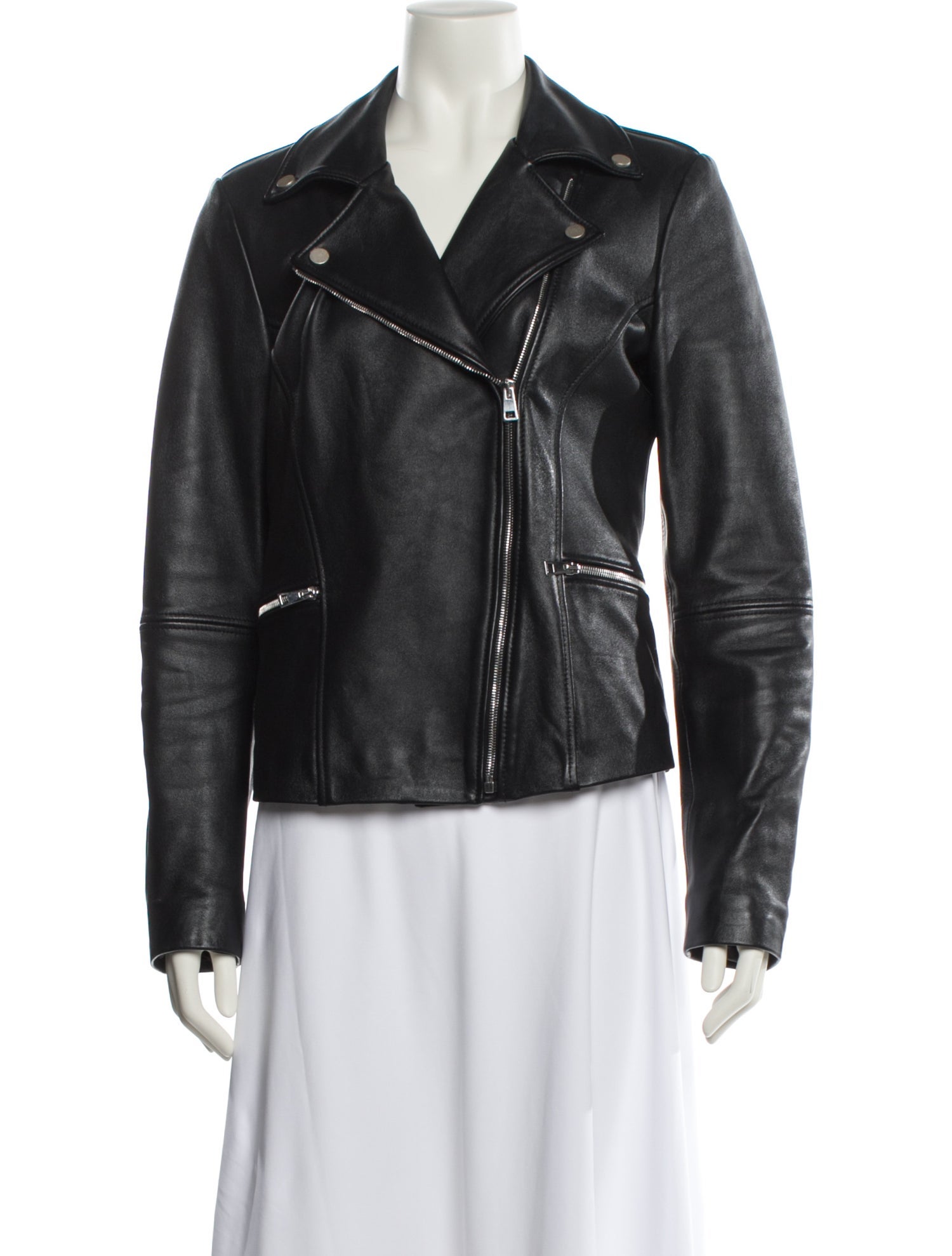 Iris & Ink Leather Biker Jacket