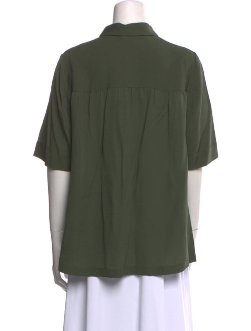 Iris von Arnim Silk Short Sleeve Button-Up Top