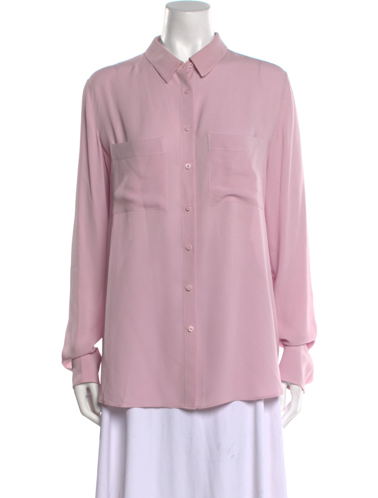 Iris von Arnim Silk Long Sleeve Button-Up Top