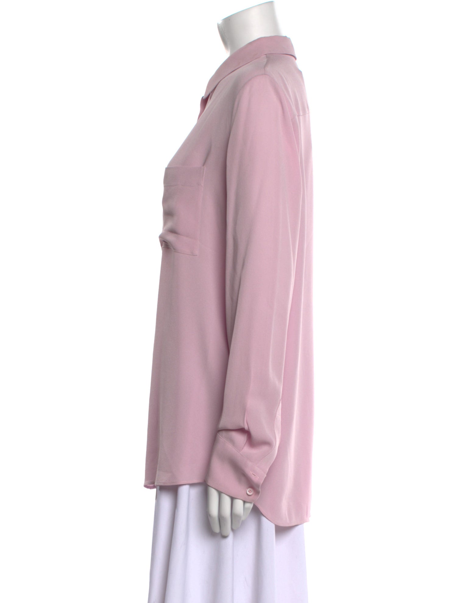 Iris von Arnim Silk Long Sleeve Button-Up Top