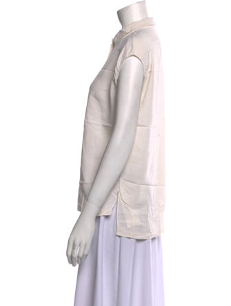 Iris von Arnim Sleeveless Button-Up Top