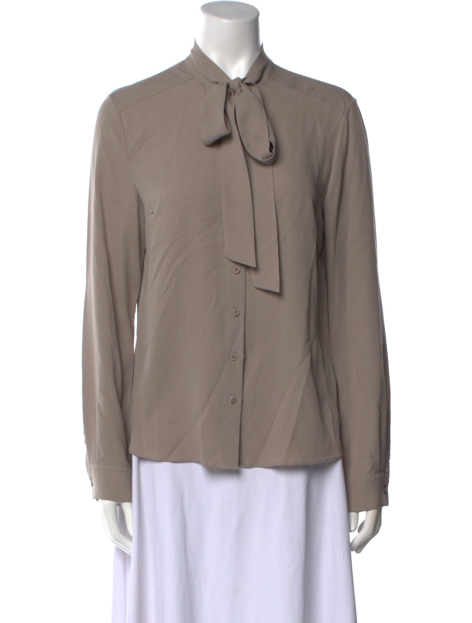 Iris von Arnim Silk Long Sleeve Button-Up Top