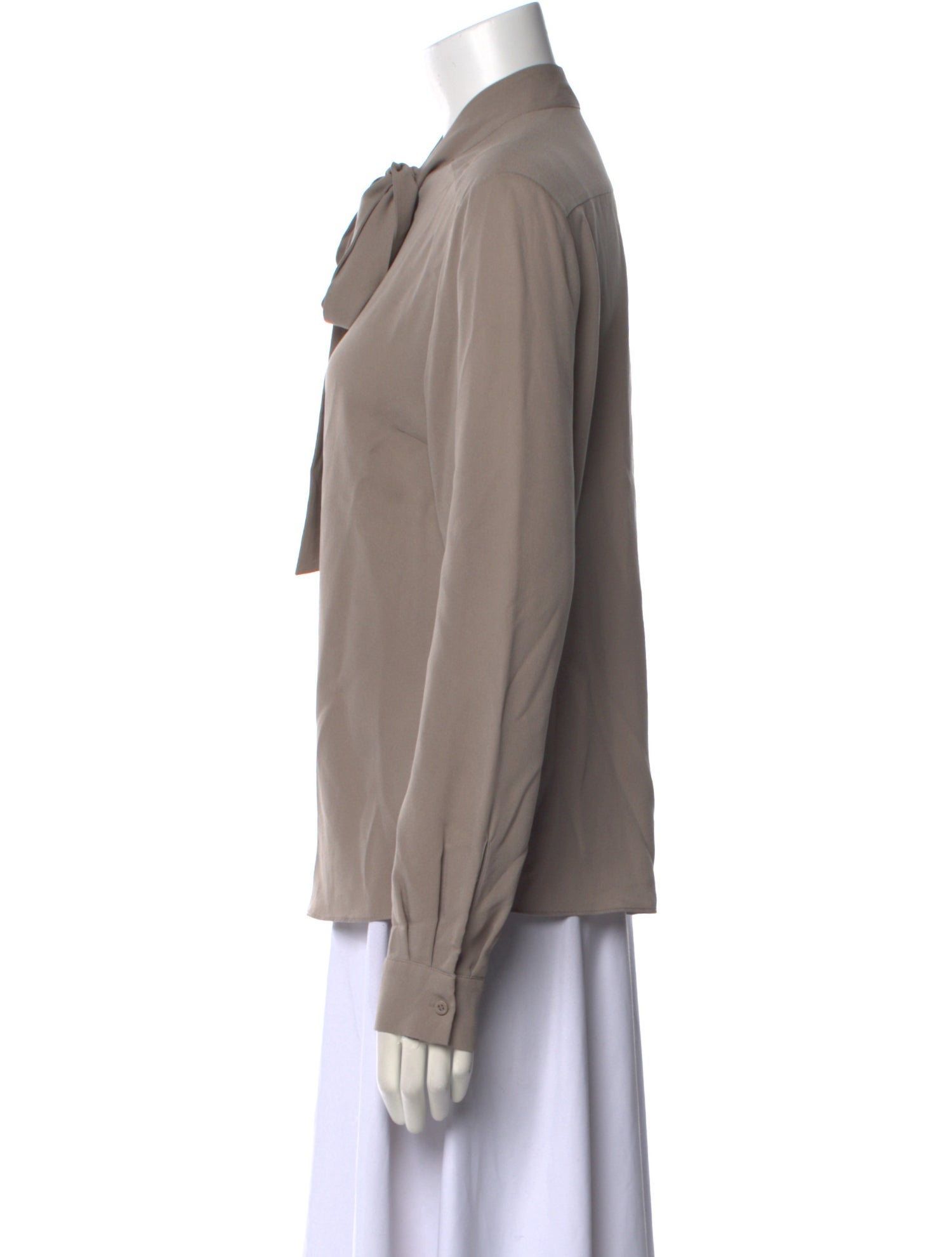 Iris von Arnim Silk Long Sleeve Button-Up Top