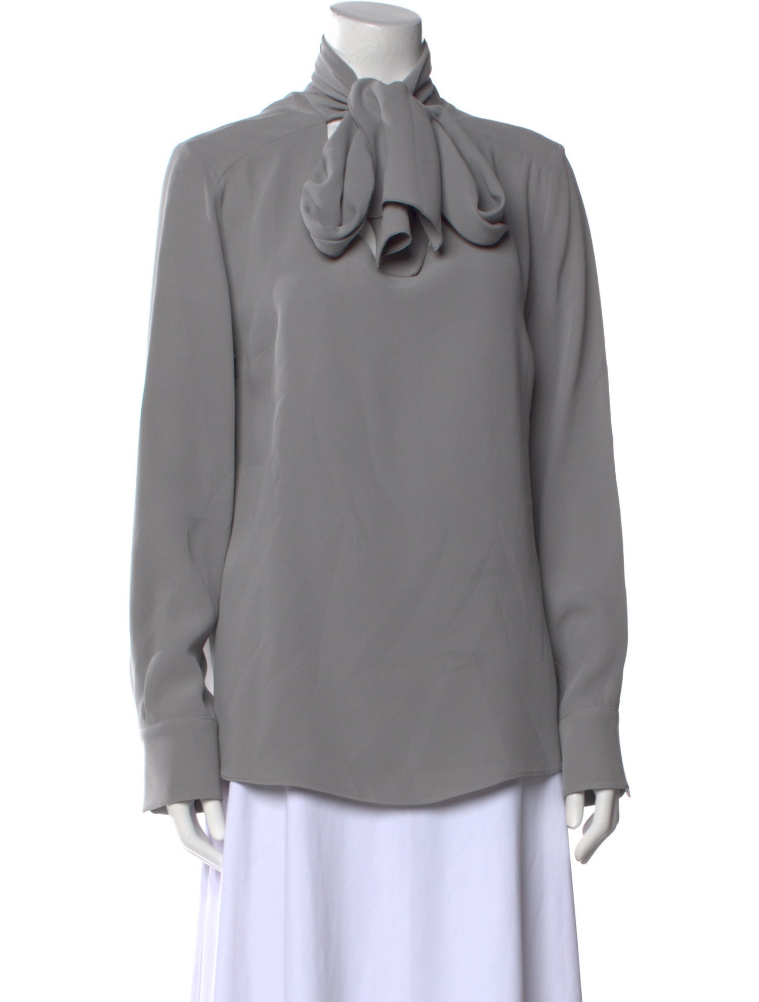 Iris von Arnim Mock Neck Long Sleeve Blouse