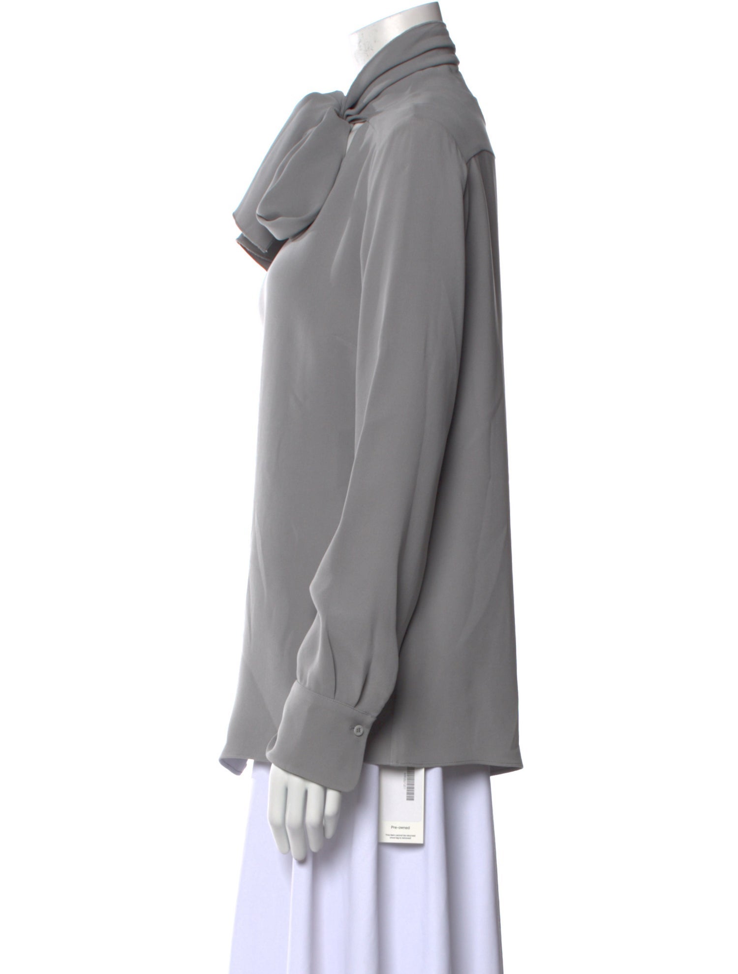 Iris von Arnim Mock Neck Long Sleeve Blouse