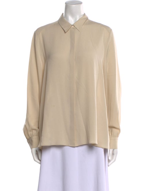 Iris von Arnim Silk Long Sleeve Button-Up Top