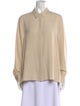 Iris von Arnim Silk Long Sleeve Button-Up Top