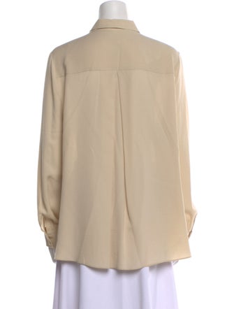 Iris von Arnim Silk Long Sleeve Button-Up Top