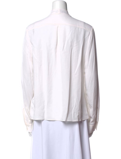 Iris von Arnim Silk Tie Neck Button-Up Top