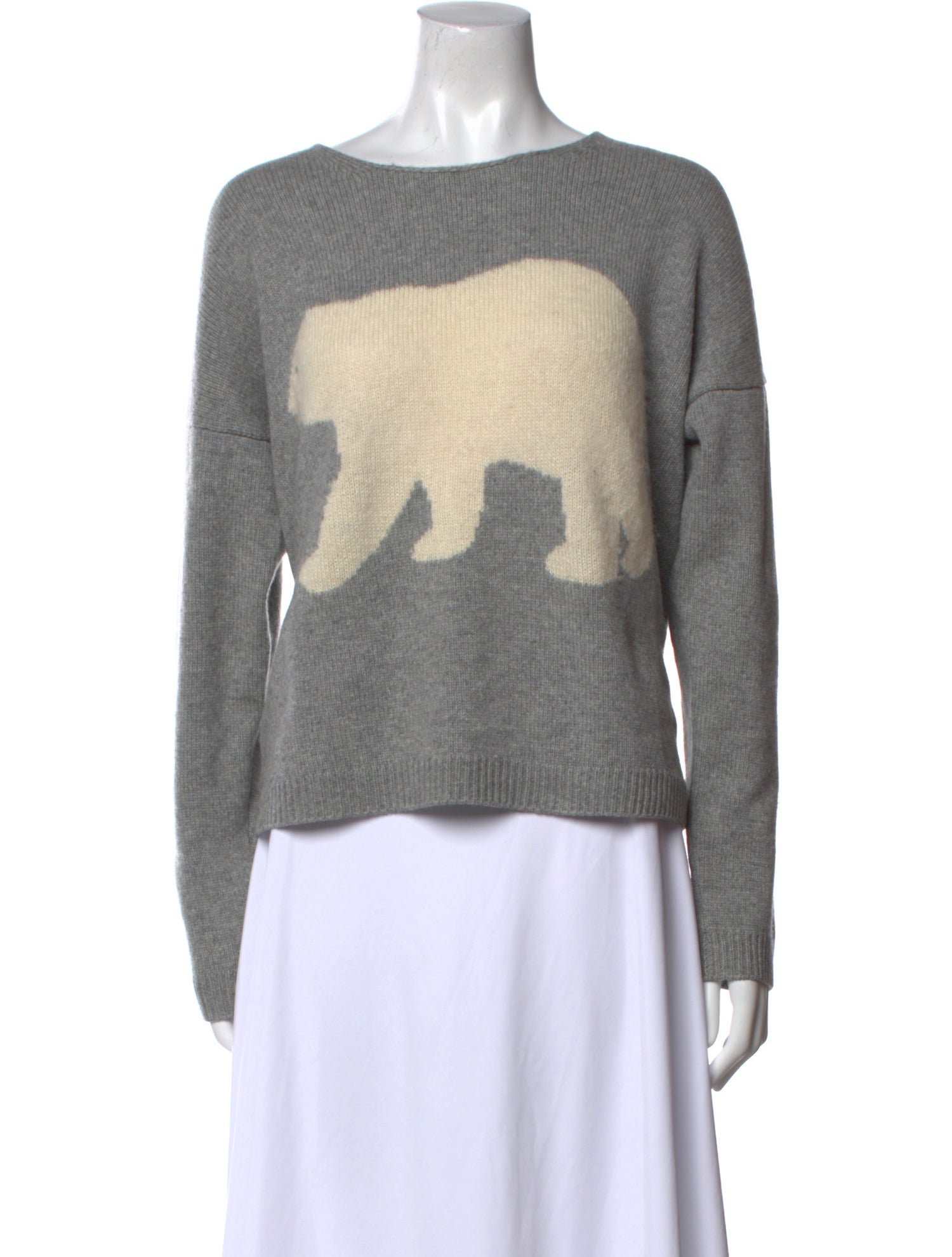 Iris von Arnim Graphic Print Bateau Neckline Sweater