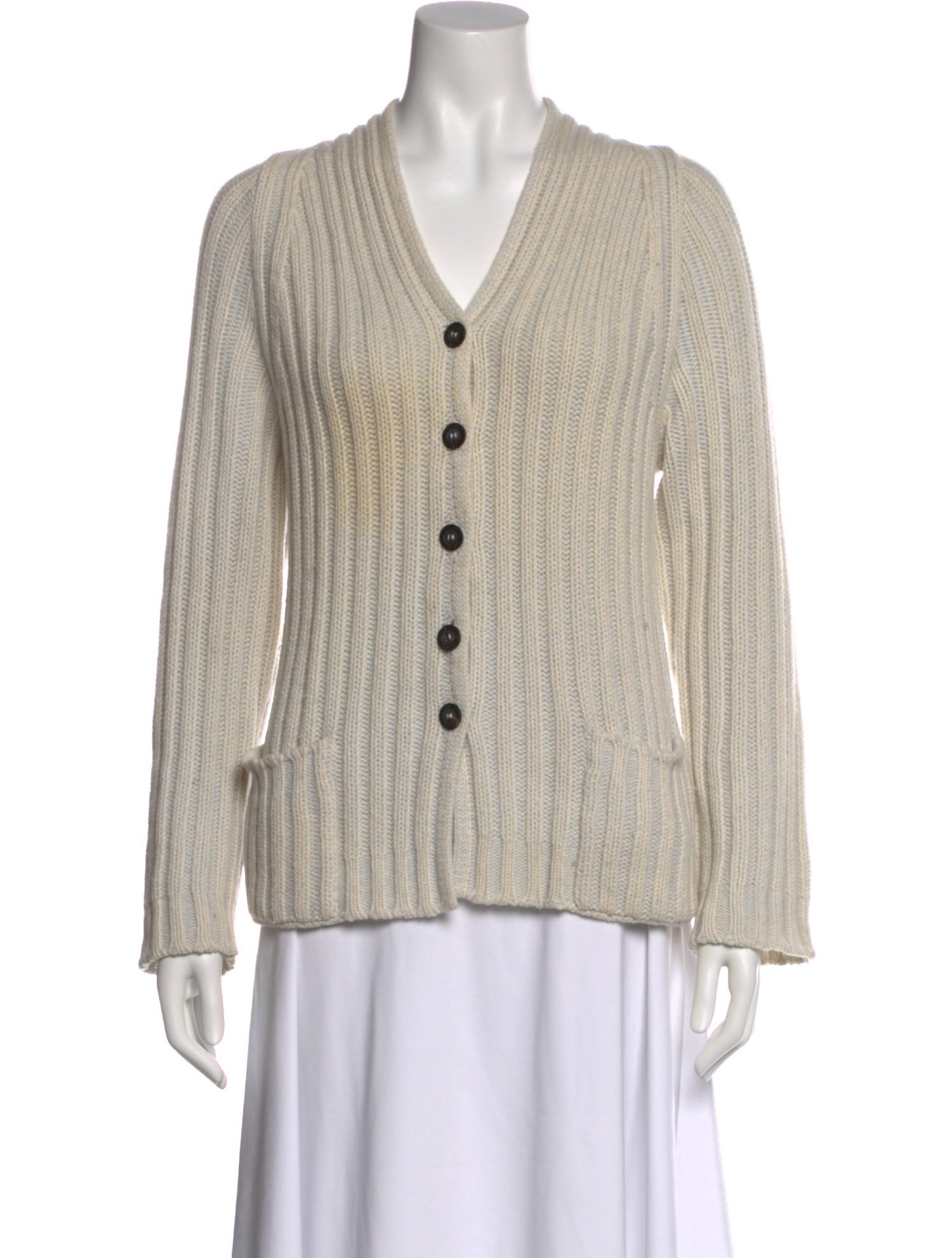 Iris von Arnim Striped V-Neck Sweater