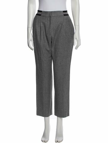 Pre-owned Iris Von Arnim Wool Straight Leg Pants In Grey