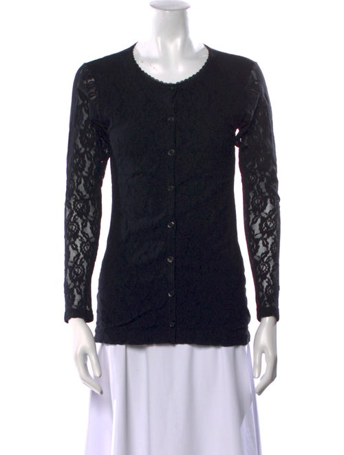 Irié Lace Pattern Crew Neck Top
