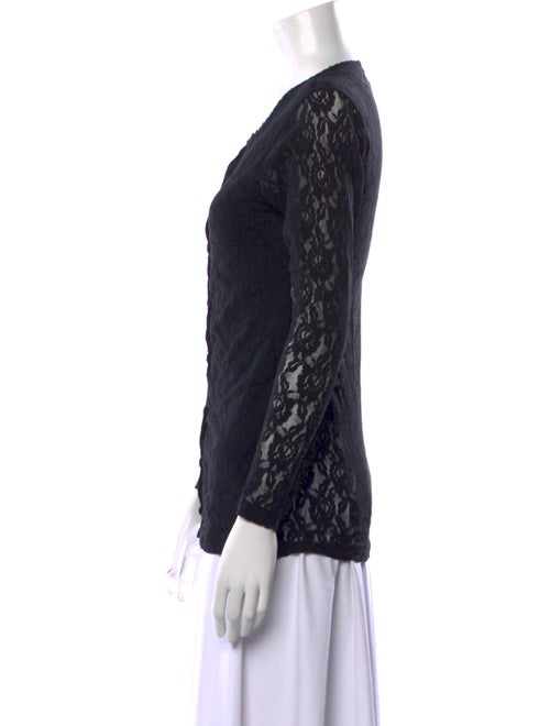 Irié Lace Pattern Crew Neck Top