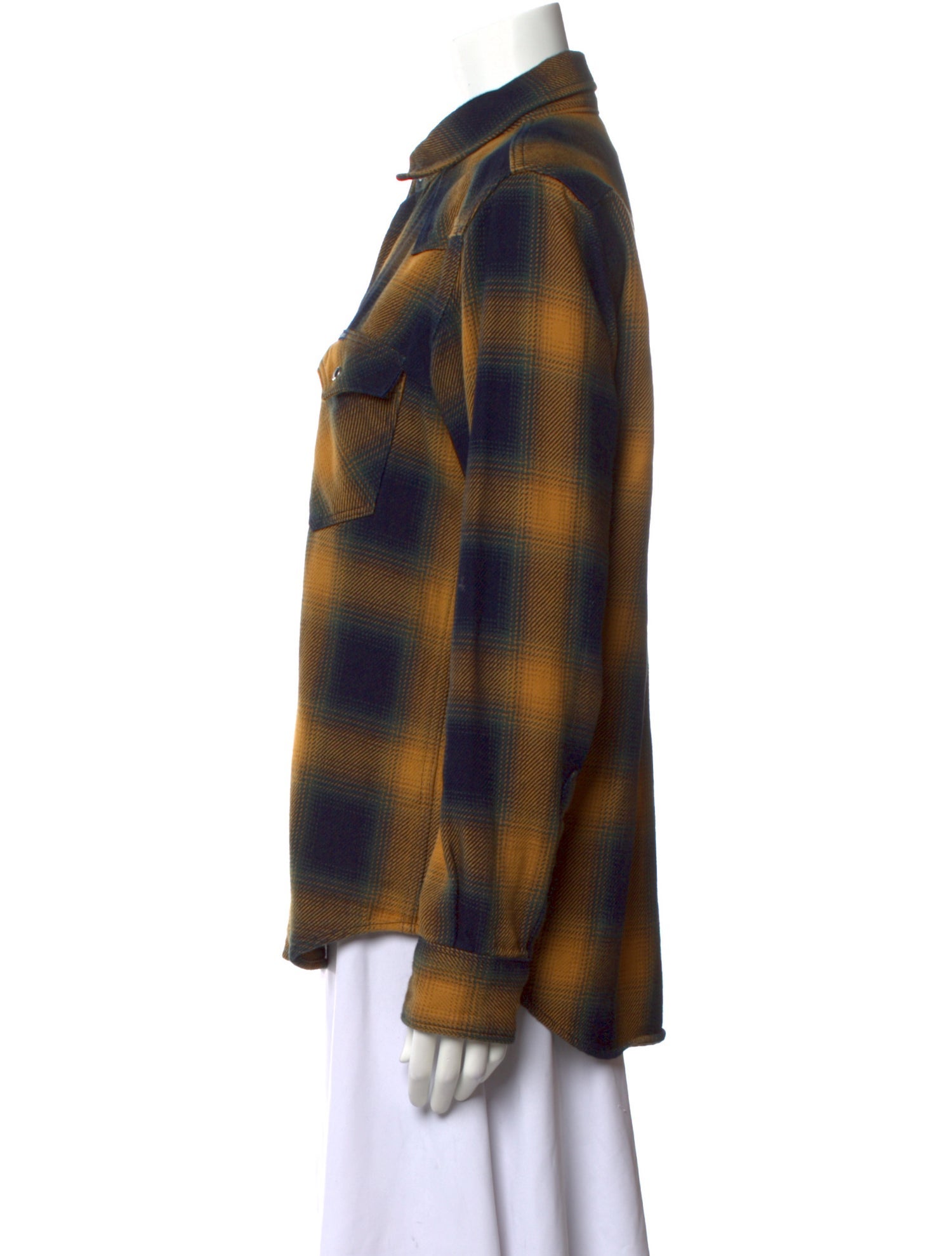 Iron Heart Plaid Print Long Sleeve Western Shirt