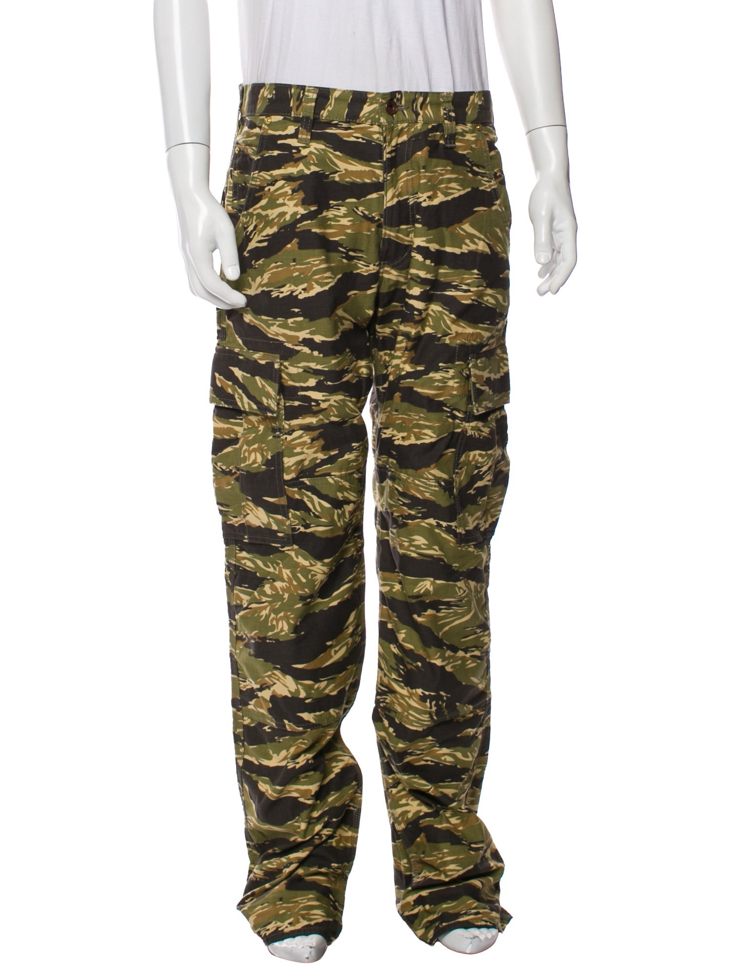 Iron Heart Camouflage Print Cargo Pants