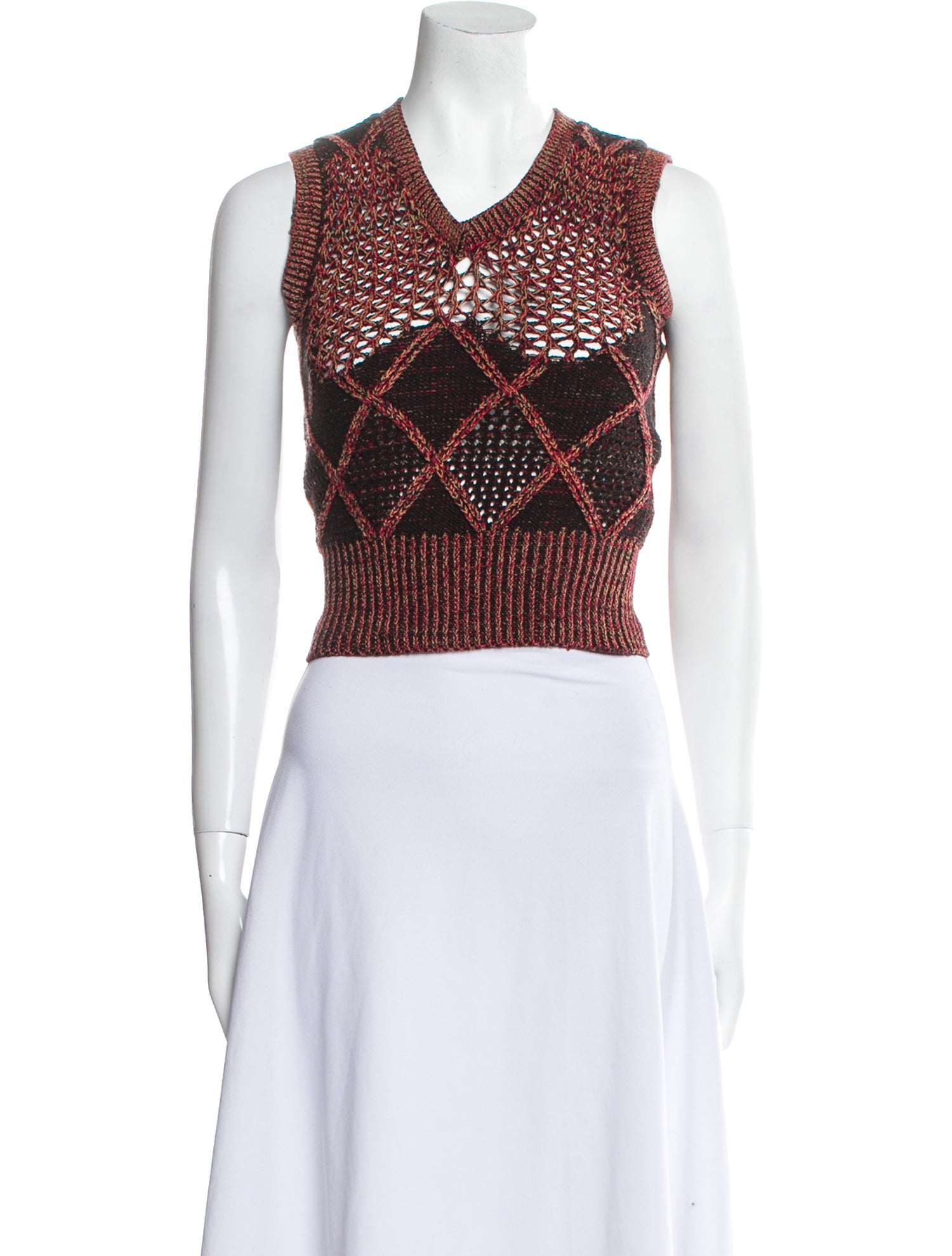 Isa Boulder Printed V-Neck Sweater