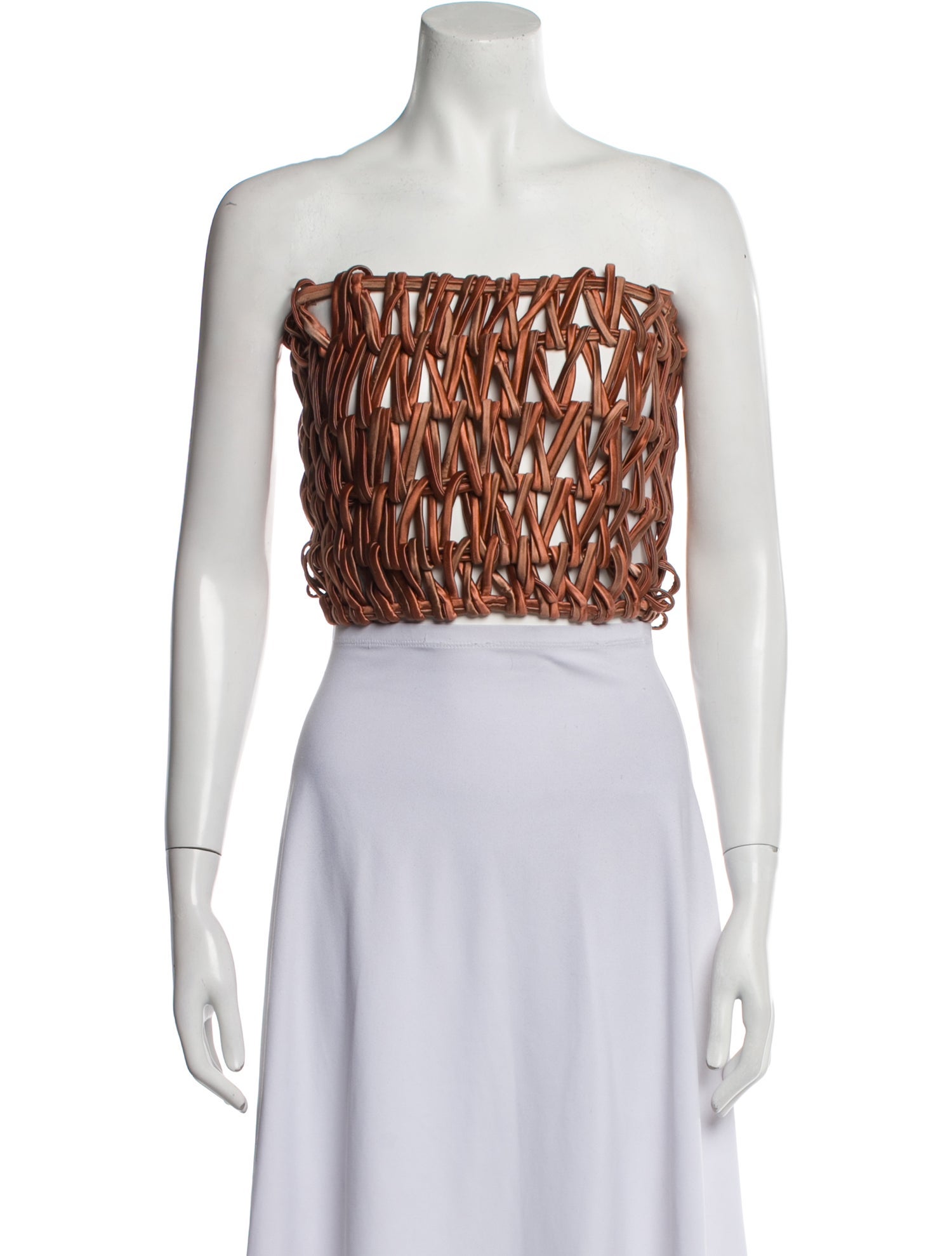 Isa Boulder Strapless Crop Top