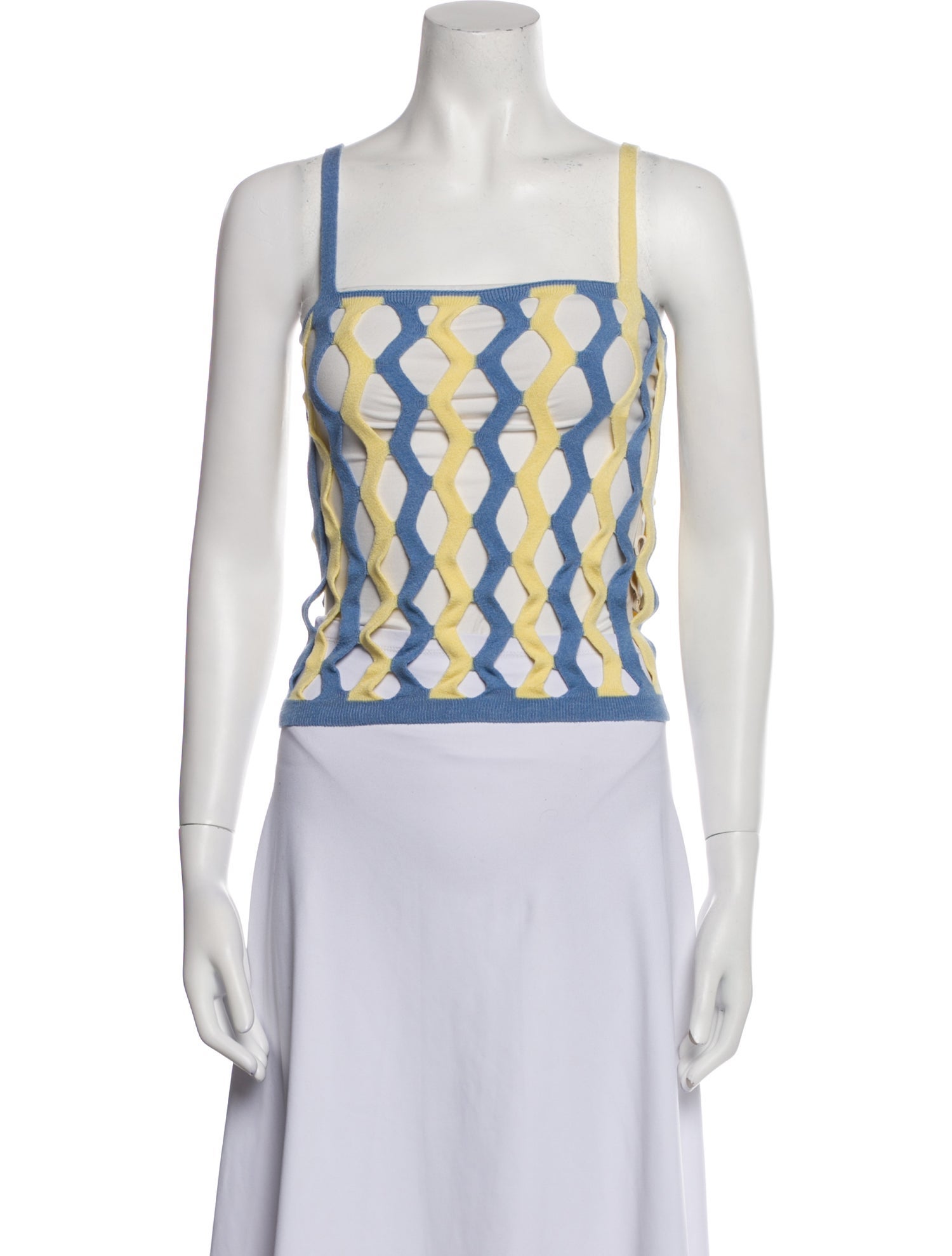 Isa Boulder Printed Square Neckline Crop Top