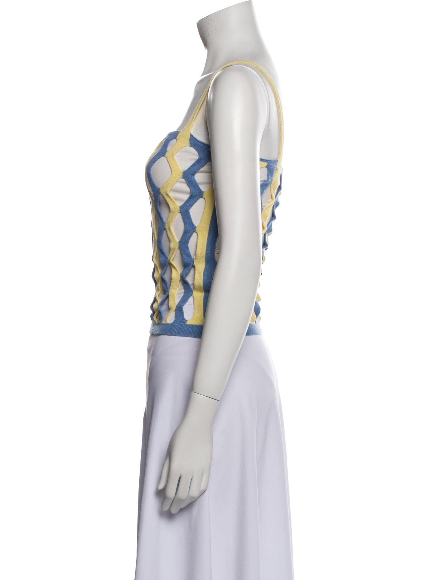 Isa Boulder Printed Square Neckline Crop Top