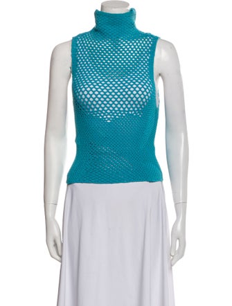 Isa Boulder Polka Dot Print Turtleneck Top