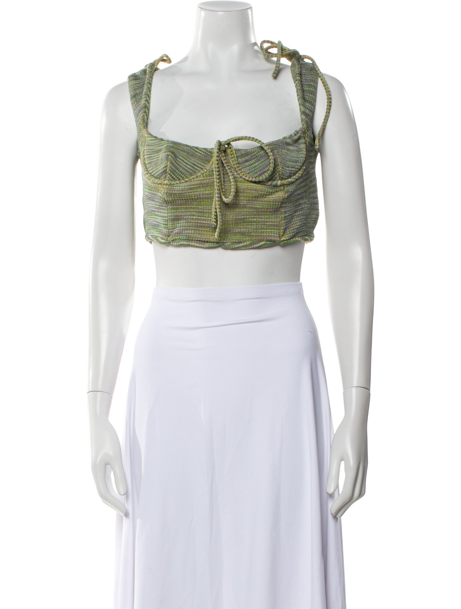 Isa Boulder Square Neckline Sleeveless Crop Top