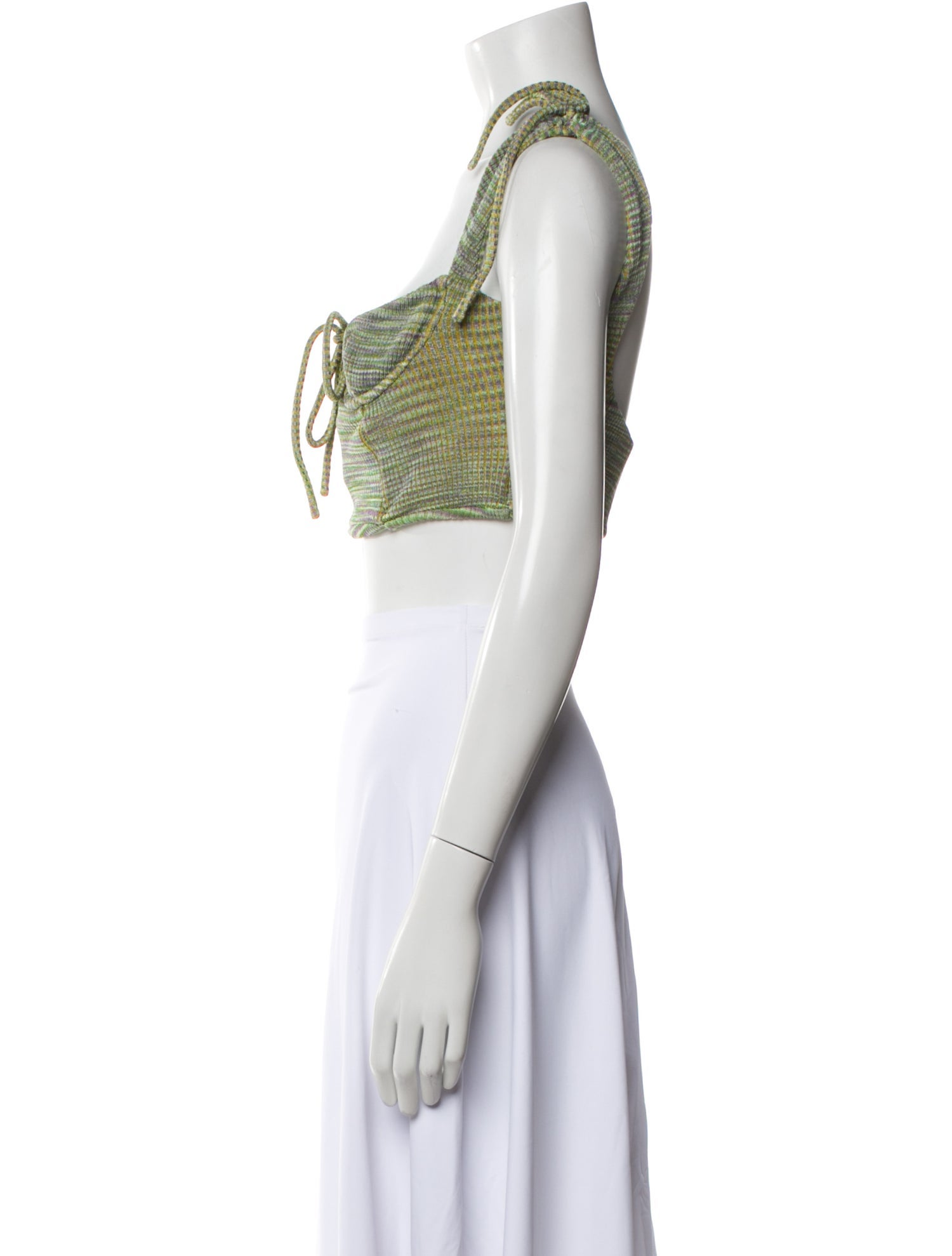 Isa Boulder Square Neckline Sleeveless Crop Top