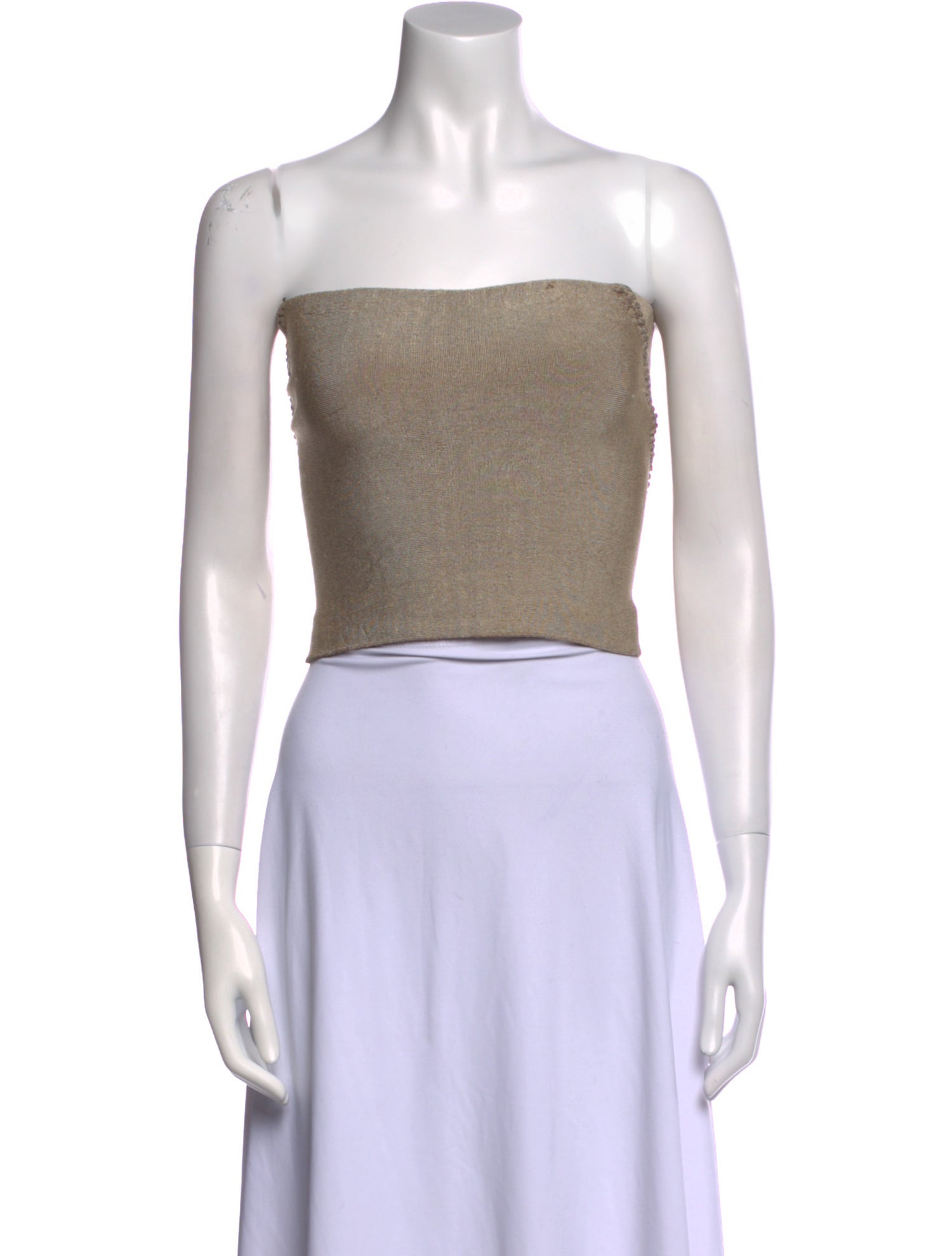 Isa Boulder Strapless Crop Top