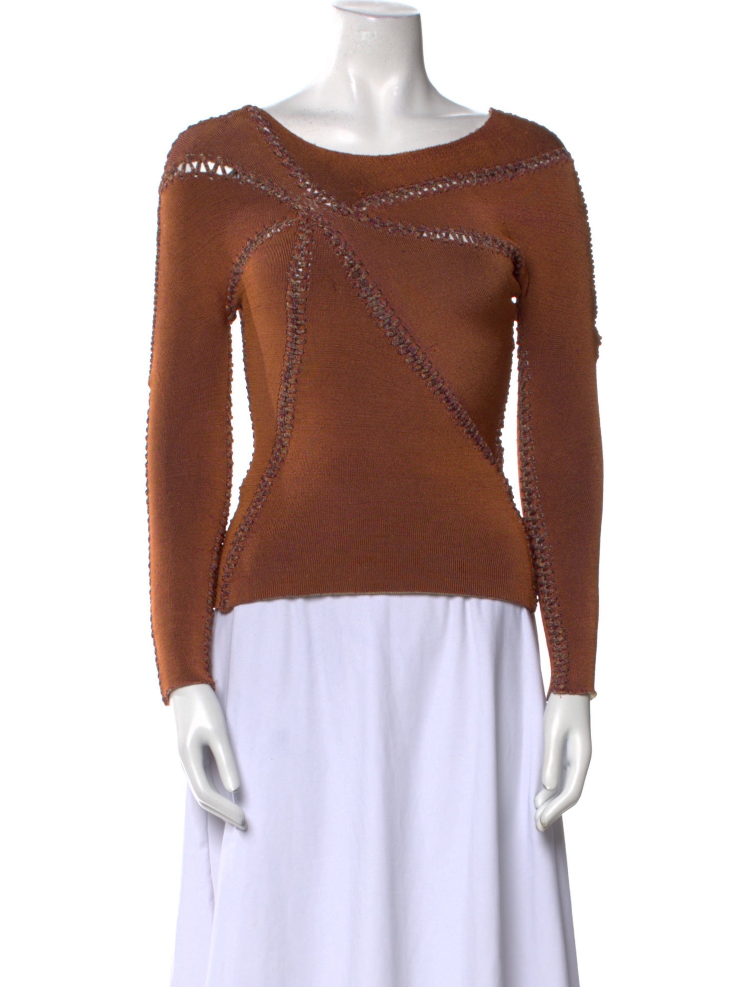 Isa Boulder Scoop Neck Long Sleeve Top