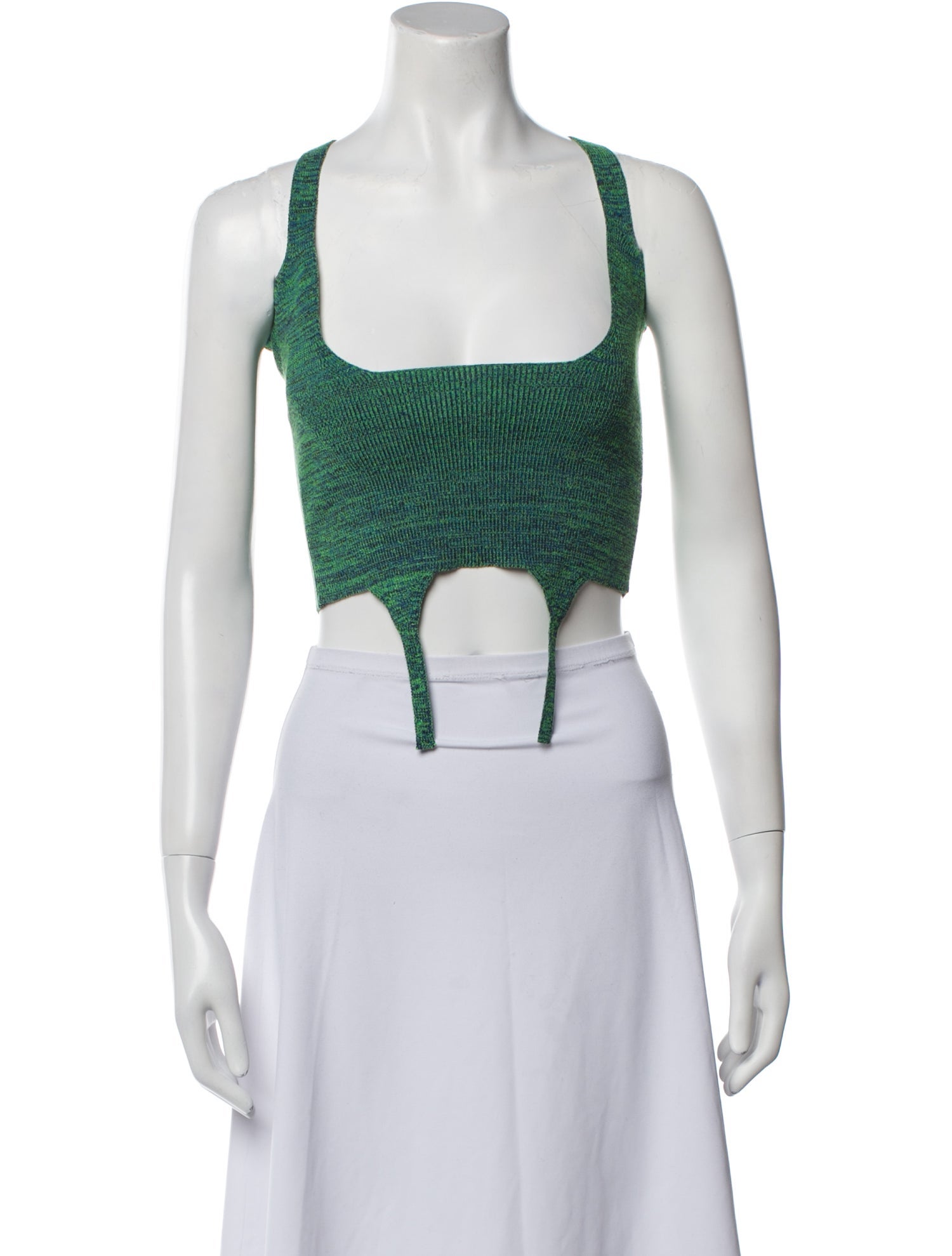 Isa Boulder Square Neckline Sleeveless Crop Top